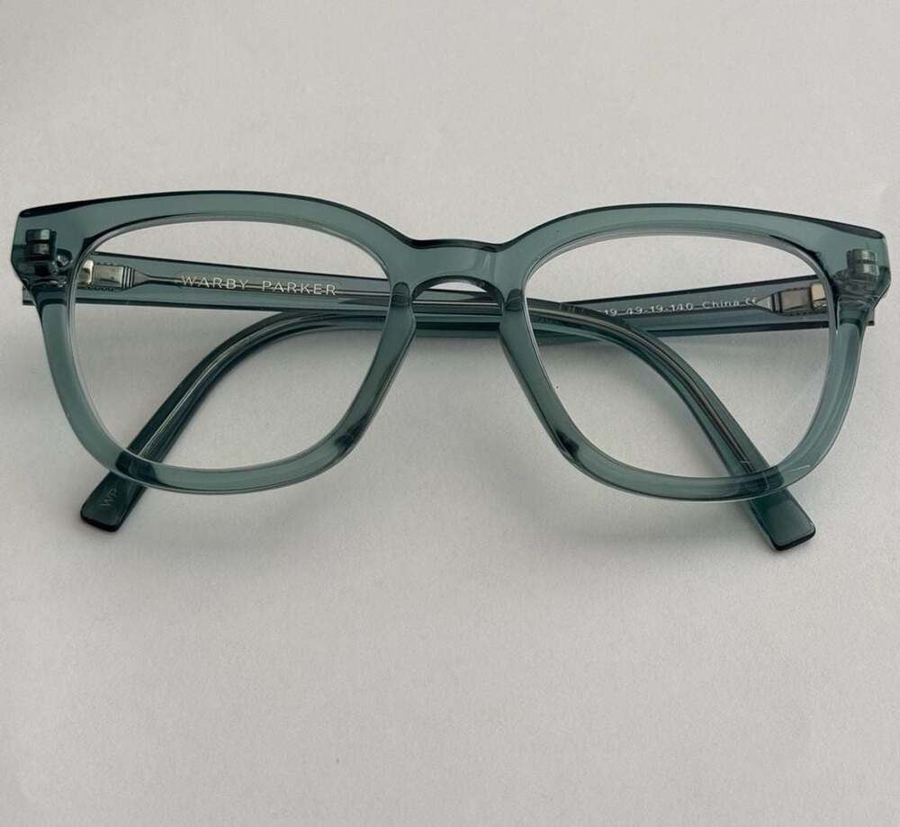 Warby Parker Della M 319 Eyeglasses Frames Clear Green Square 49-19-140